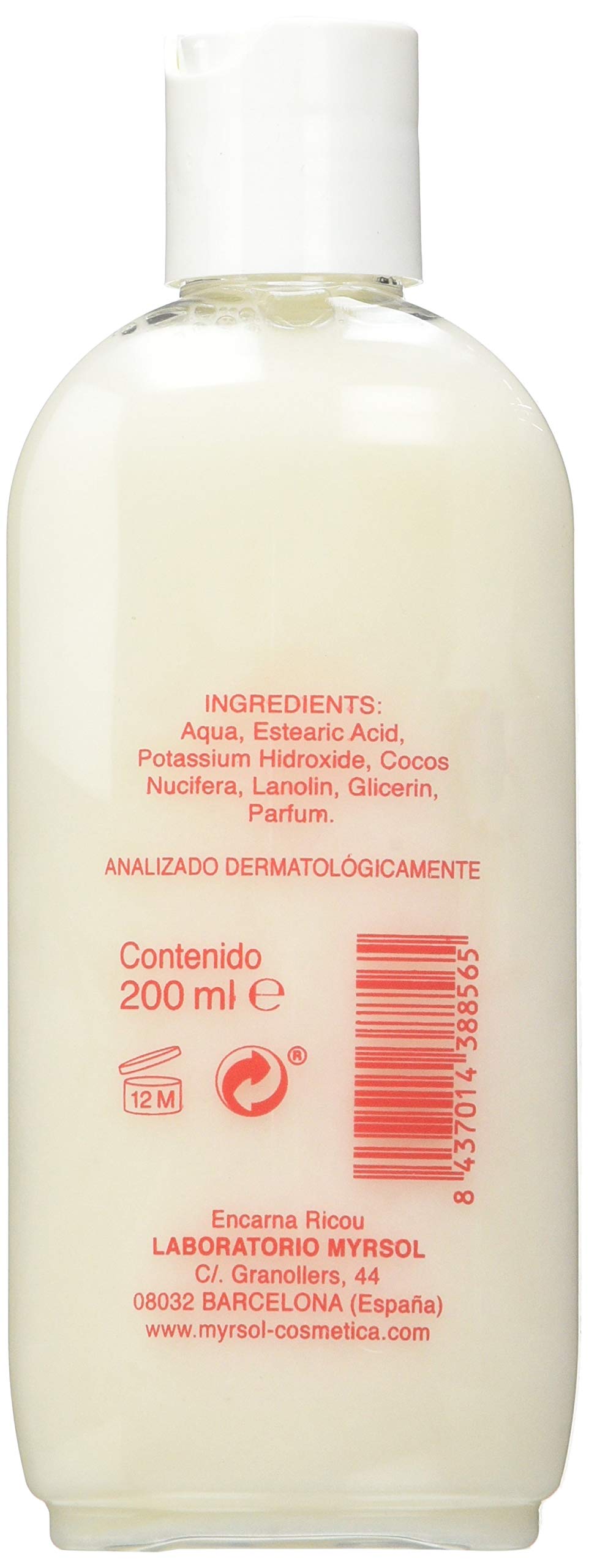 JABON LIQUIDO Afeitado 200ML, Negro, Estandar (14596)