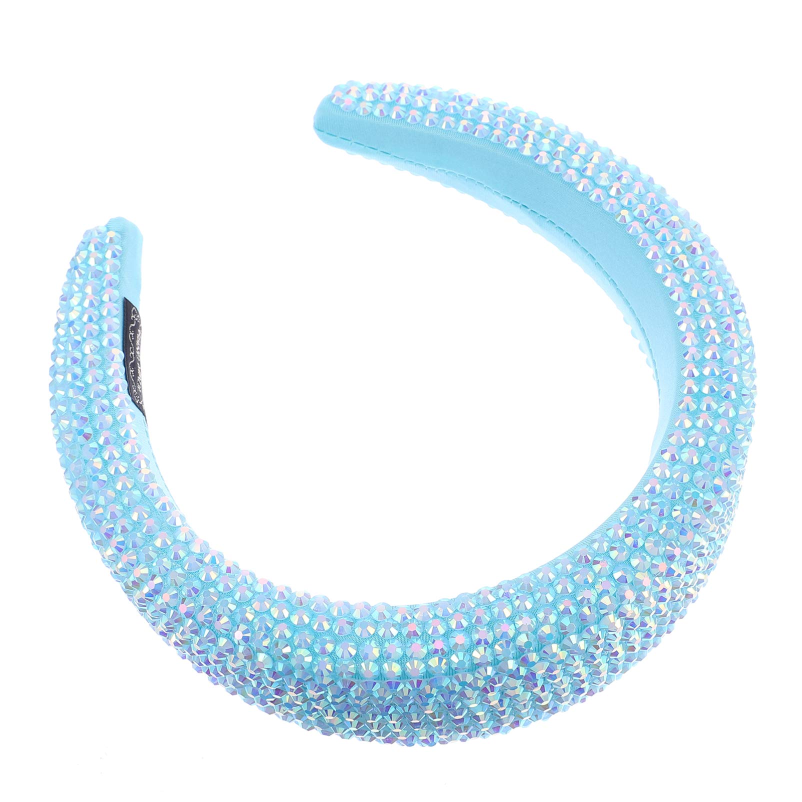 minkissy 3piezas Anillo De Pelo De Cristales Brillantes Acolchado Para Mujer Diadema De Amplio Accesorio Elegante Para Fiestas y Uso Diario
