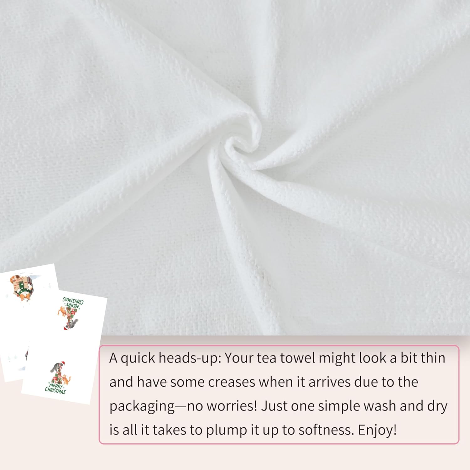 Merry Christmas Kitchen Towels Dish Towels, 17x27 Inch Daily Seasonal Winter Decoration Funny Hand Towels Set of 2,Cute Cat Farmhouse Decor(Cat) - Image 7