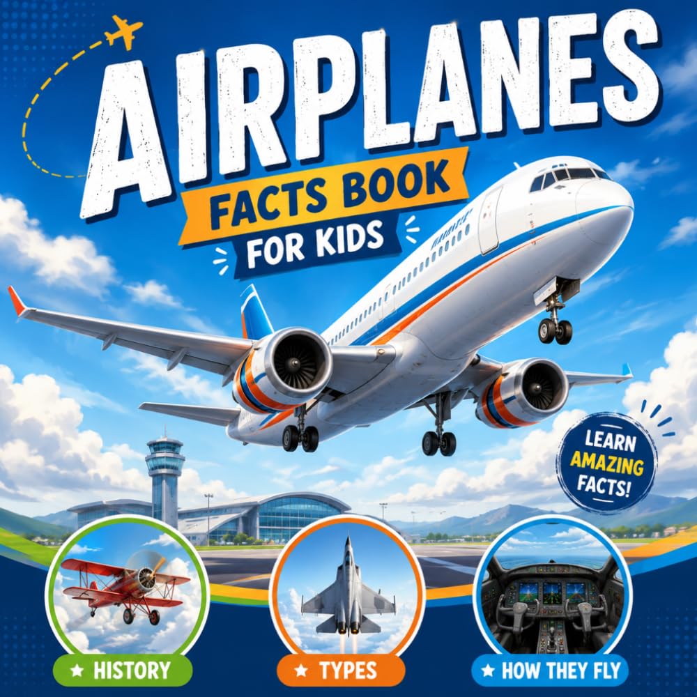 Airplanes Facts Book for Kids: Picture Guidebook for Children and Aircraft Enthusiasts | How They Fly, History, Types and More | All About Airplanes