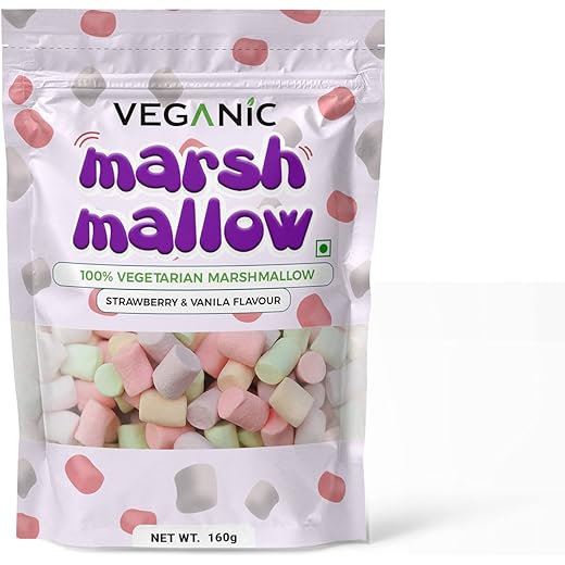 Veganic Marshmallows Strawberry Vanilla 160g