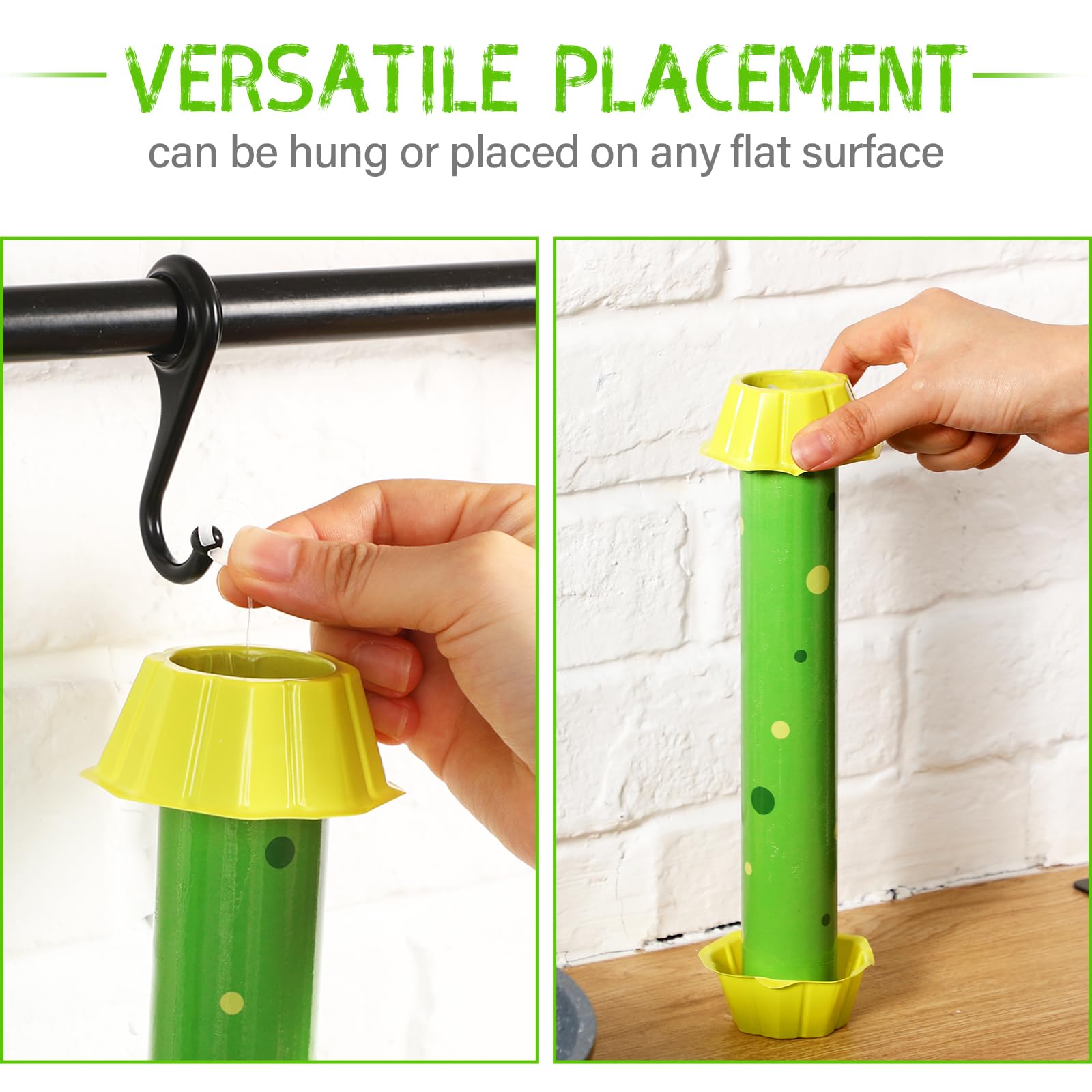 Qualirey 15 piezas de trampas adhesivas para moscas con gancho para colgar, para interiores y exteriores, trampas para moscas domésticas e insectos voladores, polilla de abeja, mosquitos (estilo