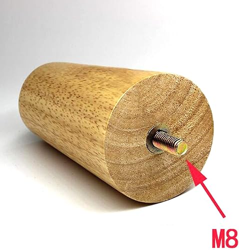 Miniatura 5 de Patas de muebles de roble macizo de mediados de siglo, patas de mesa de centro con rosca M8, de 6 a 27.6in, para mesita de noche, zapatero, tocador,