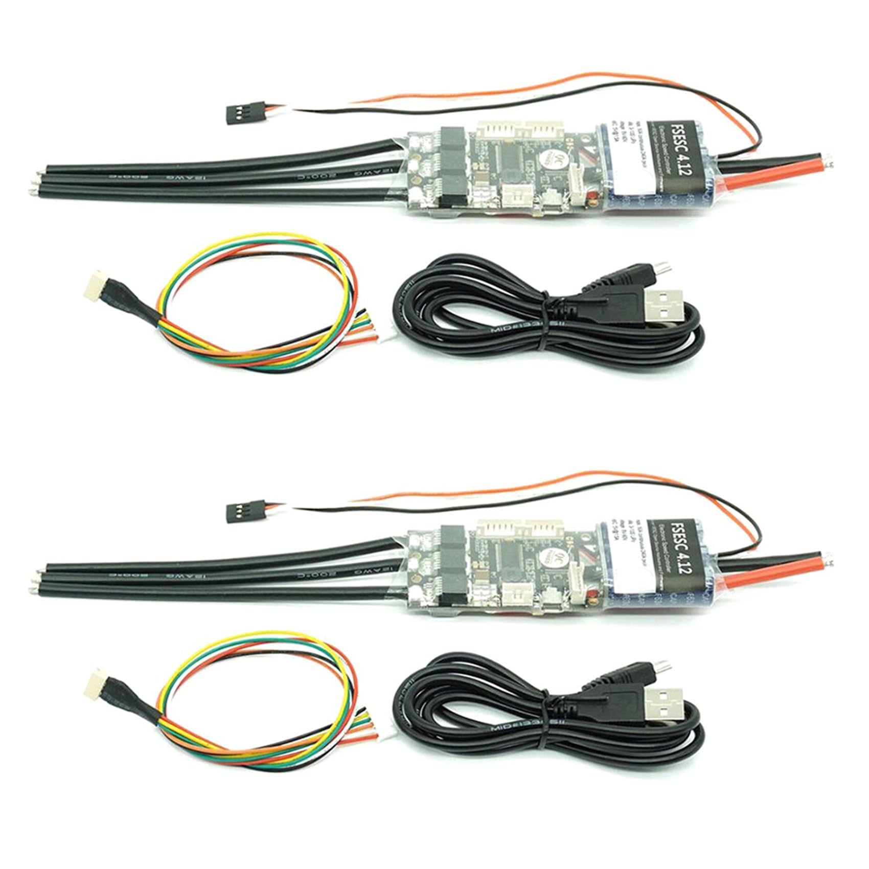 2X 4.12 ESC 50A Basé sur Le ContrôLeur de Vitesse ÉLectrique 4.12 pour Accessoire de Bricolage Planche à roulettes/Scooter SK8