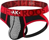 Arjen Kroos Jockstrap Uomo Sospensorio Sportivo con Mesh Traspirante Intimo Slip Perizoma Uomo Sexy String Tanga, M - 1