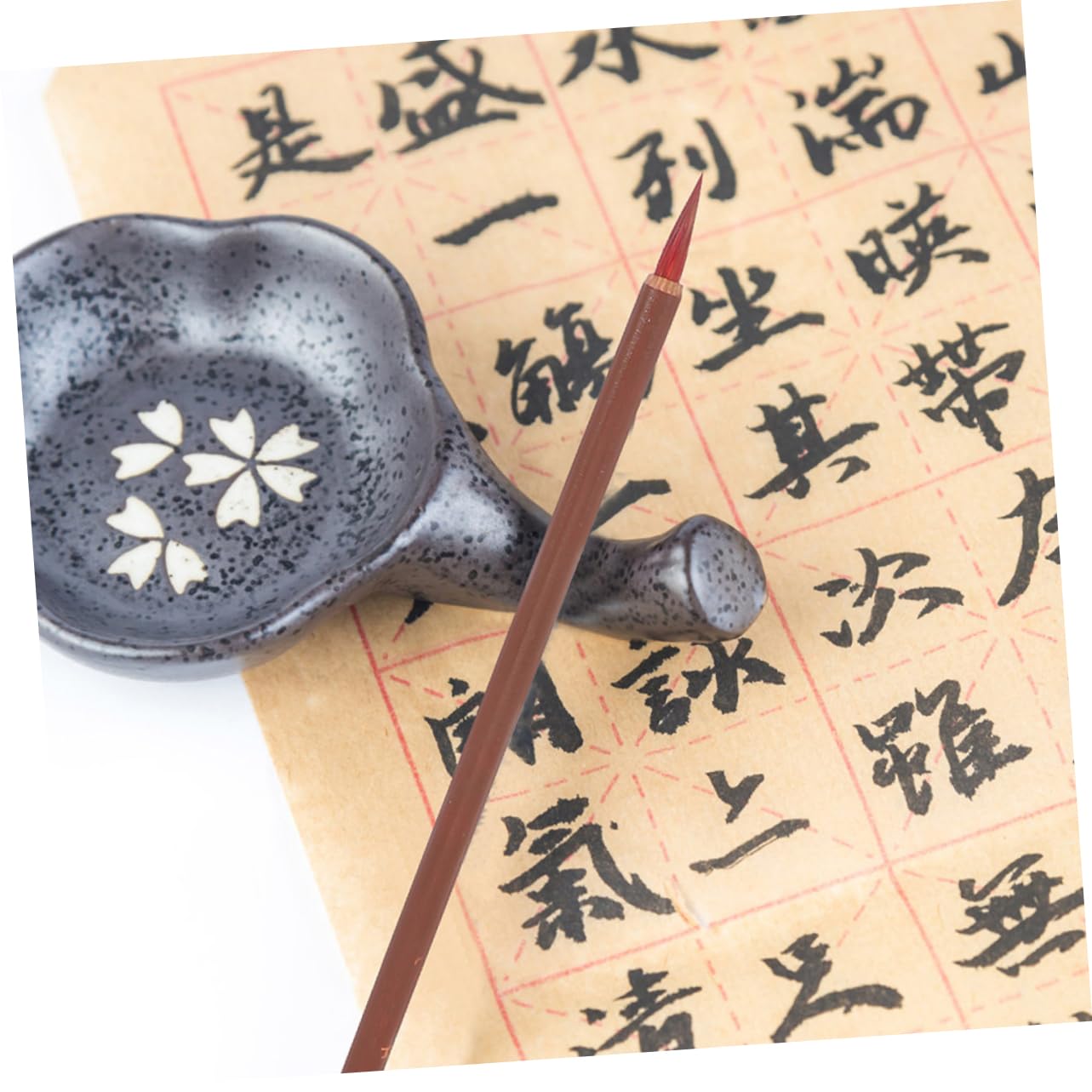 jojofuny Beginner's Calligraphy Brush Set 3pcs Little Red Writing Brush for Chinese Calligraphy Art