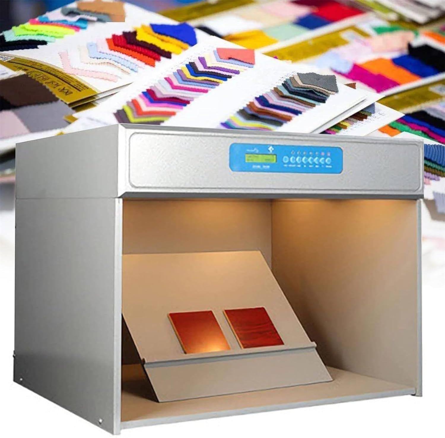 Armoire d'évaluation des couleurs, boîte assortie avec plusieurs sources de lumière pour une évaluation précise des couleurs dans les tissus et les textiles