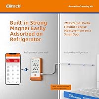 Vista 5 de Elitech GSP-6 Bluetooth Data Logger Temperature Humidity for Refrigerator with Shadow Data 100000 Points Export PDF/CSV Report, Pharmacy Vaccine DDL