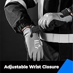 100% Gants imperméables pour les hommes et les femmes, Gants de travail d'hiver pour le temps froid, Gant de congélateur isotherme thermique, écran tactile, avec poignée, gris, petit