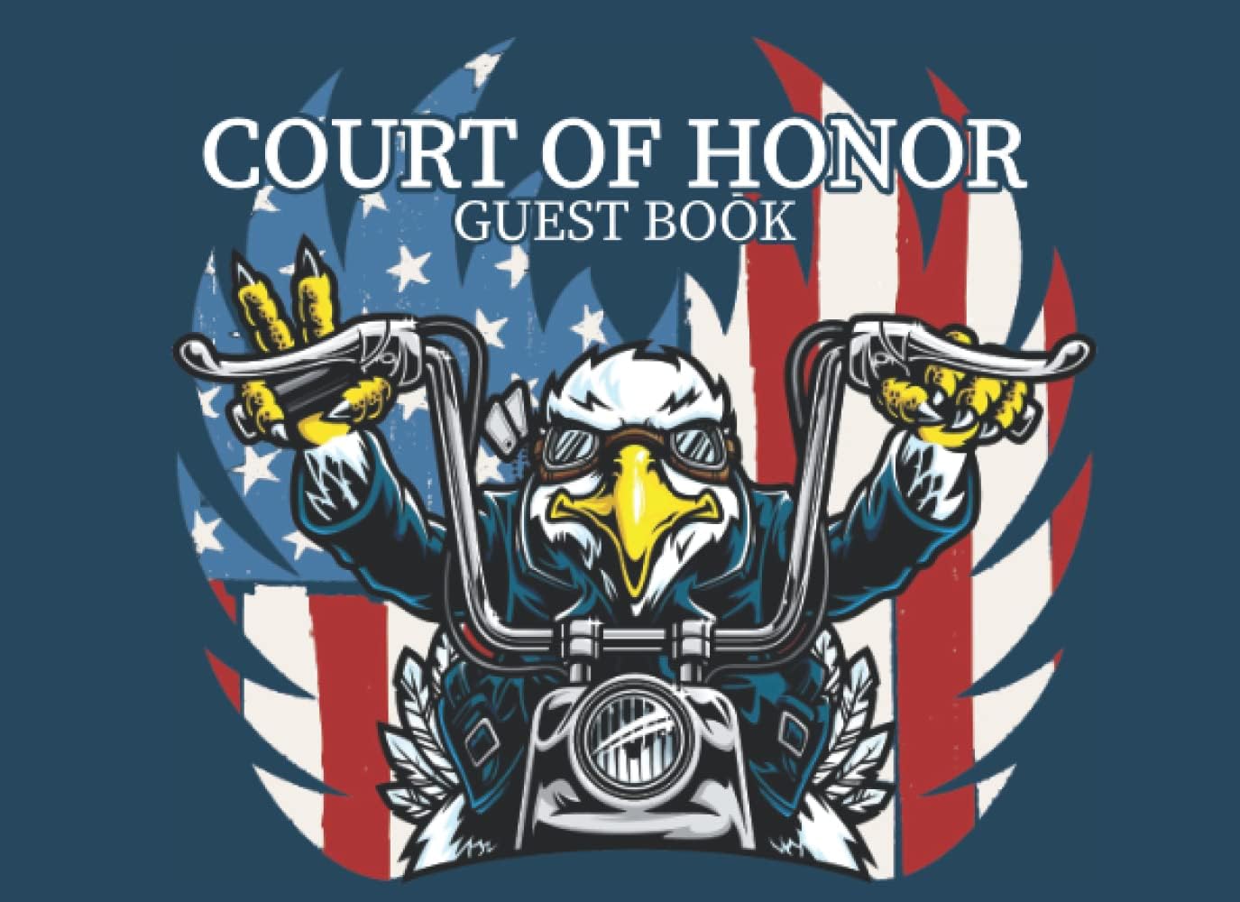 Court of Honor Guest Book: American Honor Ceremony Guest Book with Line spaces for name and thoughts (Eagle Court of Honor scout Guest Message Book)