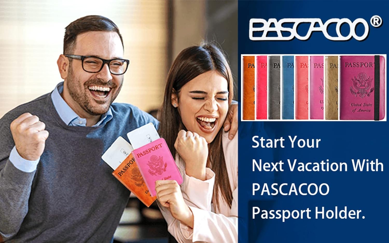 Miniatura 9 de Funda para pasaporte con bloqueo RFID de piel organizador de documentos de viaje