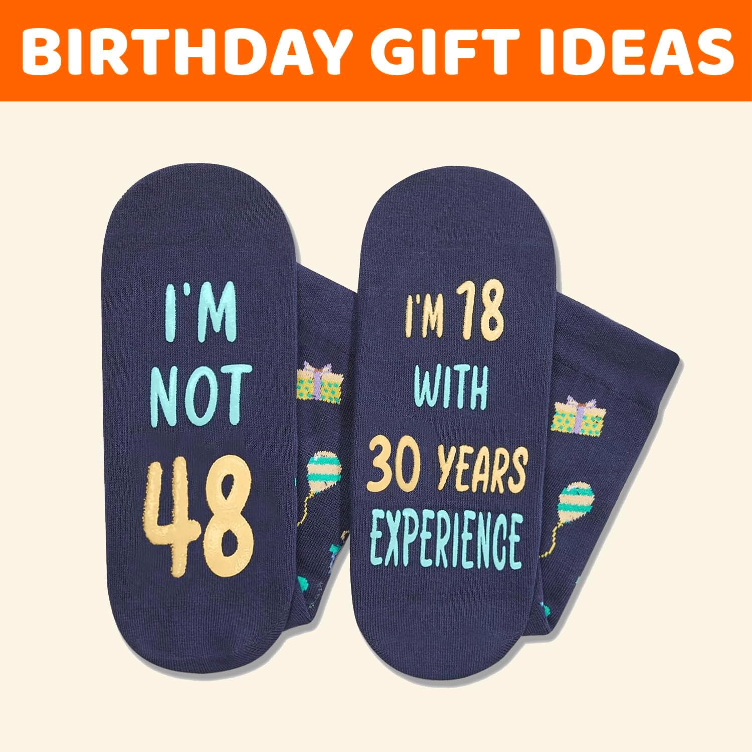HAPPYPOP Funny Birthday Gift Ideas - 45th 50th Birthday Socks for Man Women in Their 40s - Image 5
