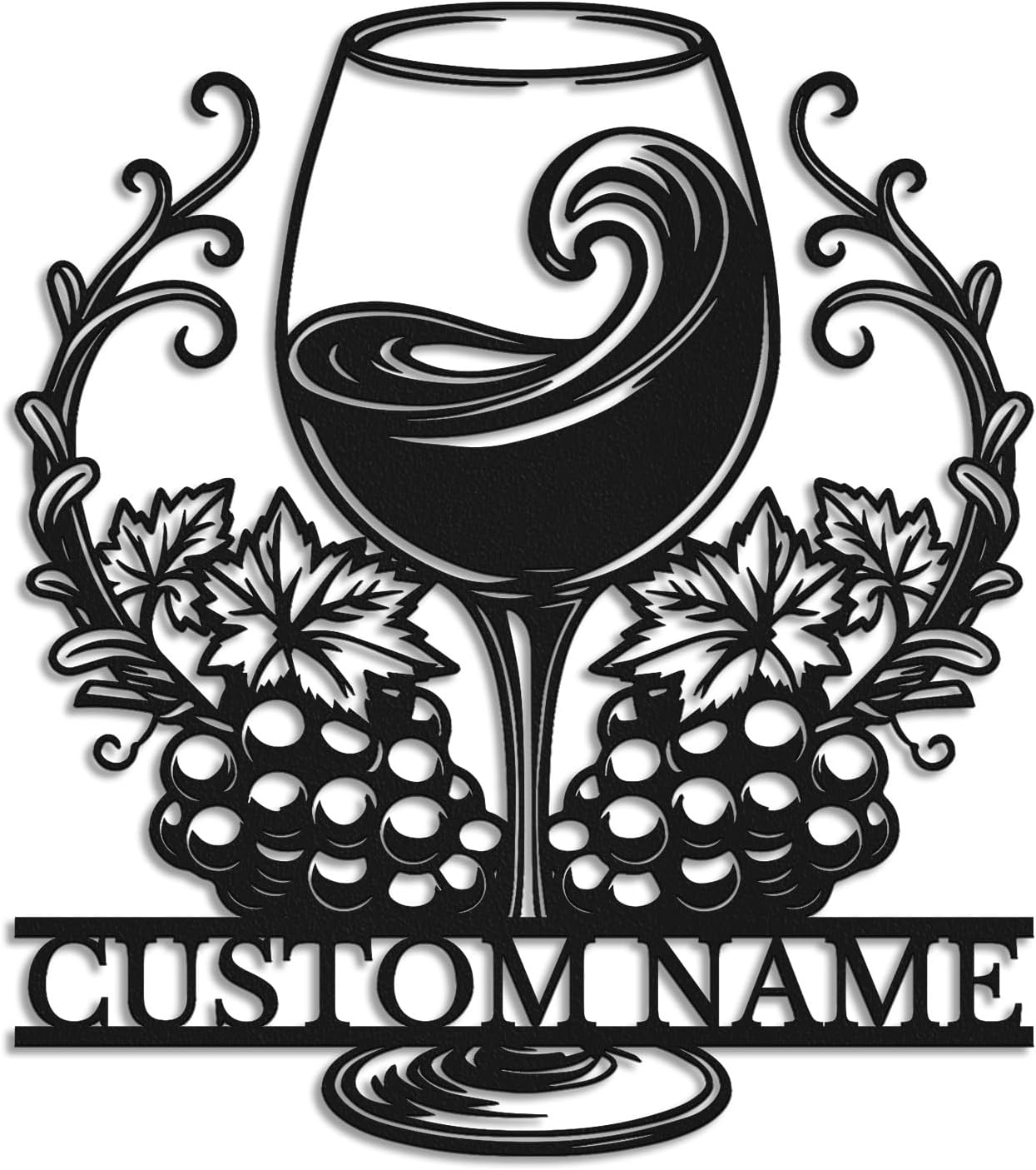 Custom Wine Bar Metal Wall Art, Personalized Name Sign, Home Decor Wine Shop Patio Decoration Man Cave Christmas,Housewarming Gifts, 10-30inch (Style-18)
