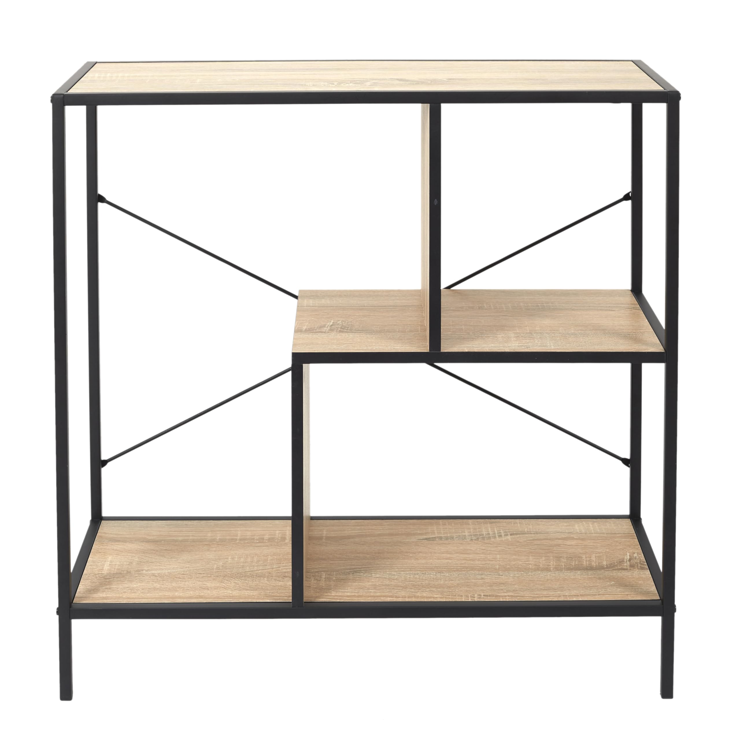 HOME DECO FACTORY ESTANTERÍA 80x30x79 CM Edison, Poliuretano, Nero