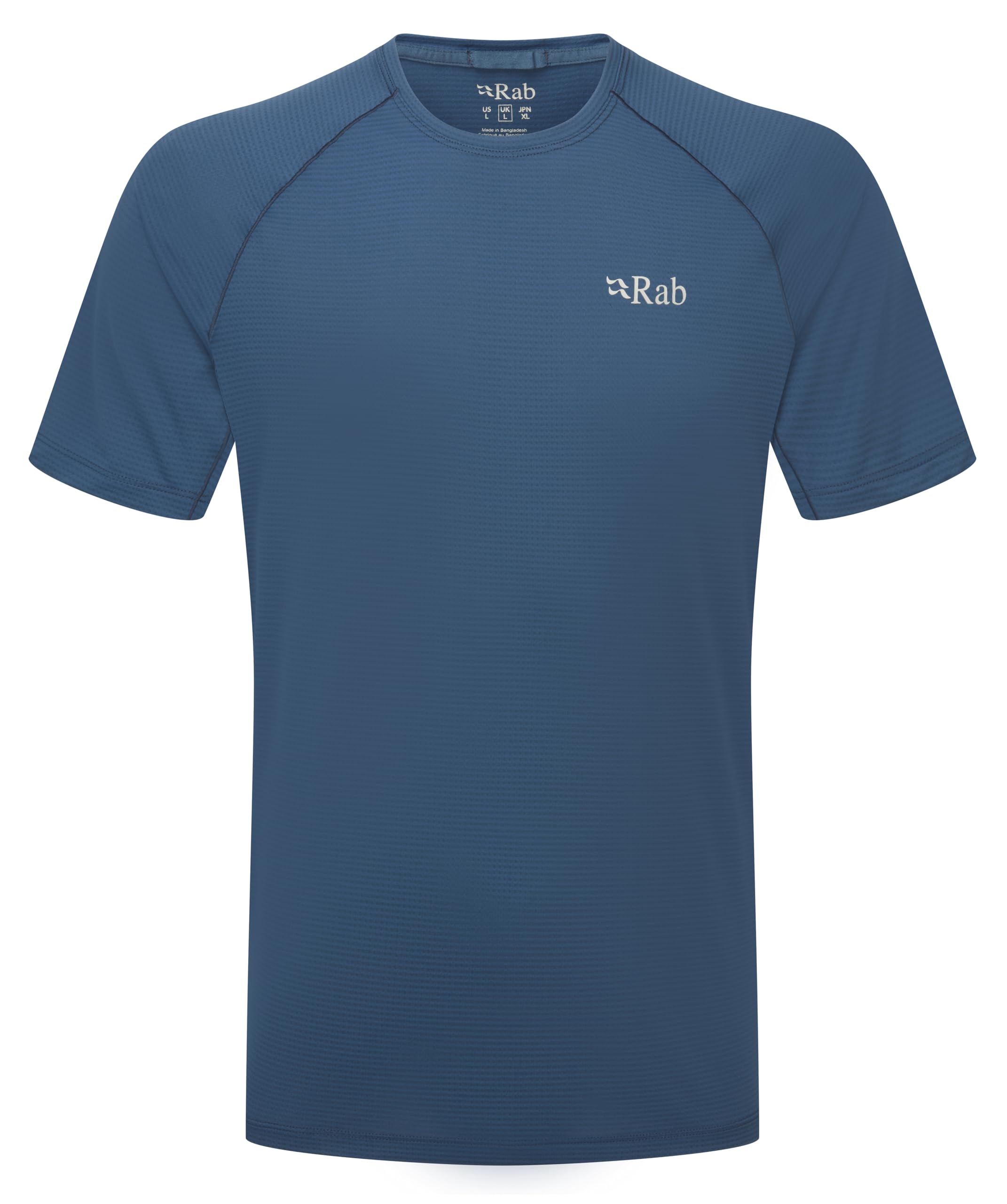 Rab Men's Tempest Blue/Tempest Blue Sonic Tee - Lightweight Breathable Short-Sleeve T-Shirt For Trail Running & Hiking - Small