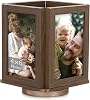4x6 Picture Frames for Tabletop: Rotating Box Design - Wood Photo Frame 4 x 6 Standing on Desk Home Office for Couples Family, Brown