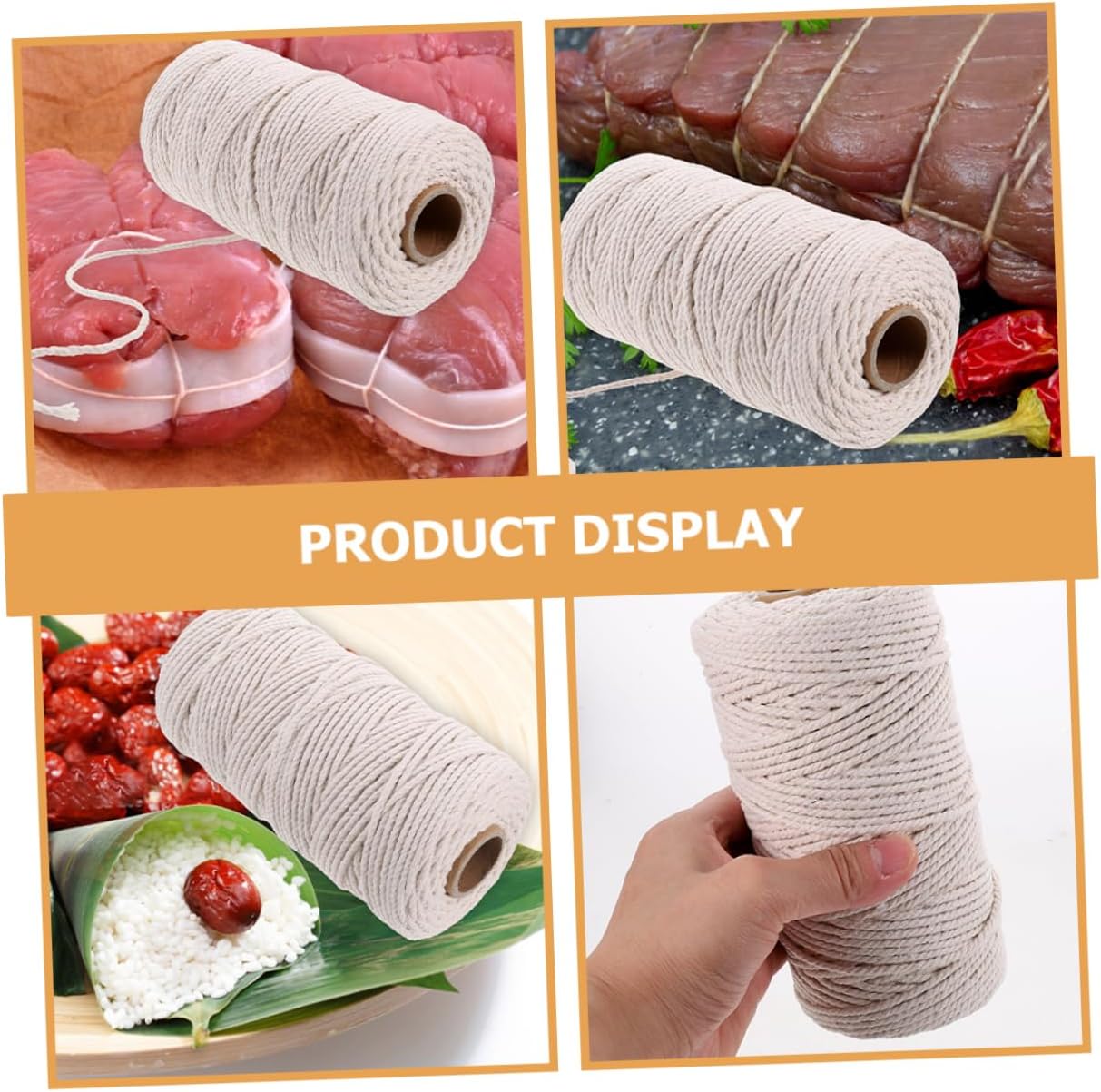 100m Bulk Bakers Twine 2 Rolls of Kitchen String for Meat Sausage Cooking