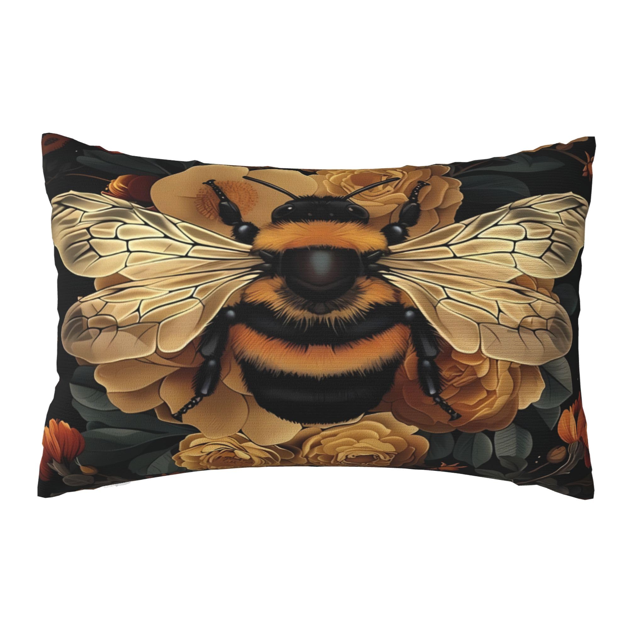 Keebik Bees William Morris Throw Pillow Covers Decorative Outdoor Soft Pillowcases Home Decor Living Room Cushion Case for Bed Couch Car 12x20 Inch