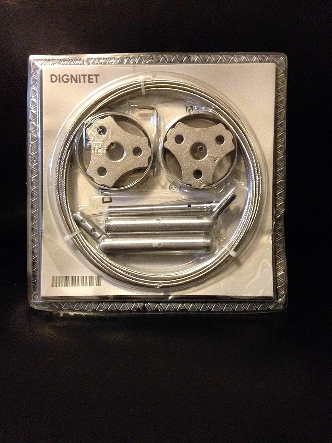 DIGNITET Curtain Wire 197 "+ 24 Rings with Clips, New