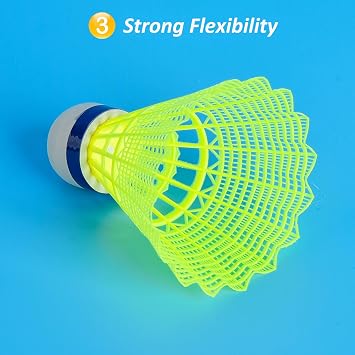 WHiZZ Shuttlecocks Badminton Durable Nylon Shuttles for Indoor Outdoor Recreational Game Practice Sports