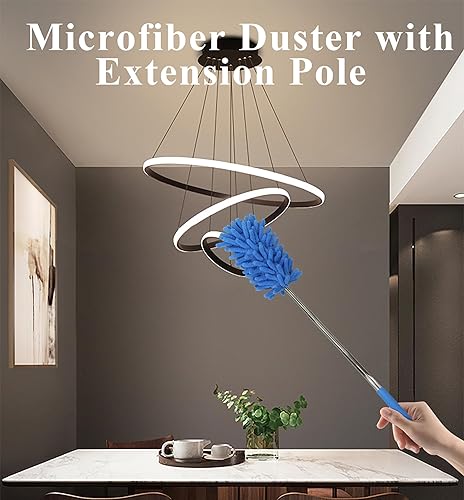 Miniatura 6 de zdyCGTime Plumero de microfibra, plumero de mano de microfibra, herramienta de limpieza de microfibra lavable, plumeros extensibles para limpieza de