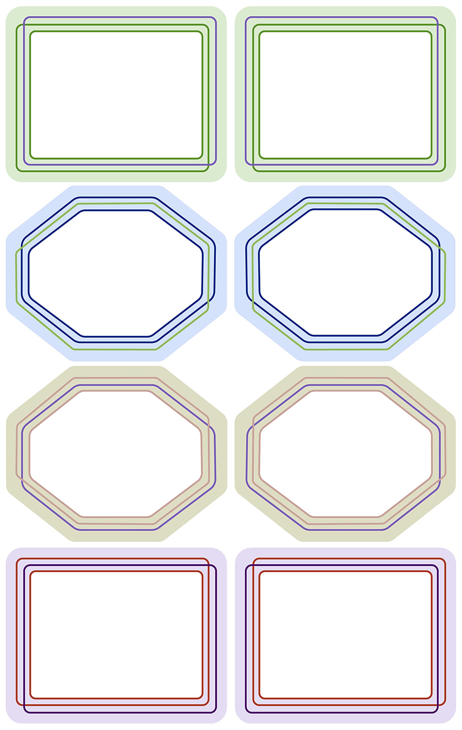 Plain White Small Border Labels, Stickers. for envelopes, Card and Craft.