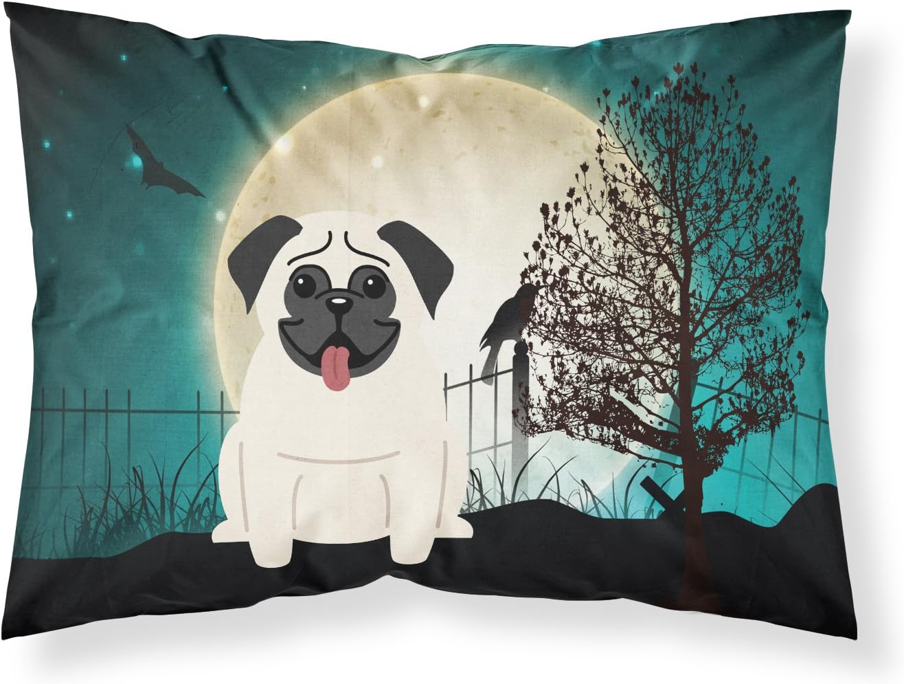 Caroline's Treasures BB2543PILLOWCASE Between Friends Poodle - Black Fabric Standard Pillowcase Lightweight Super Soft Easy Care Decorative Artwork Pillowcase, Standard