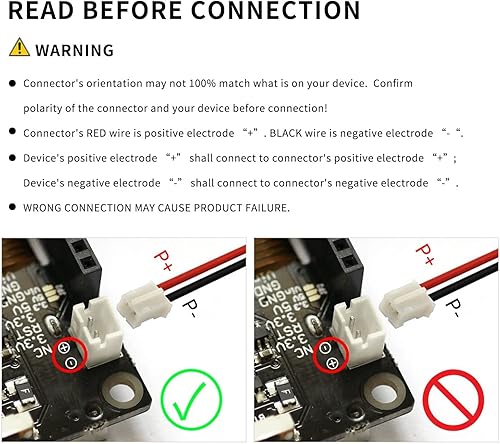 B09WR311XP_image_3 EEMB Batería recargable de polímero de litio de 3.7 V 720 mAh 383454 Lipo con conector JST para asegurar que la polaridad del dispositivo coincida