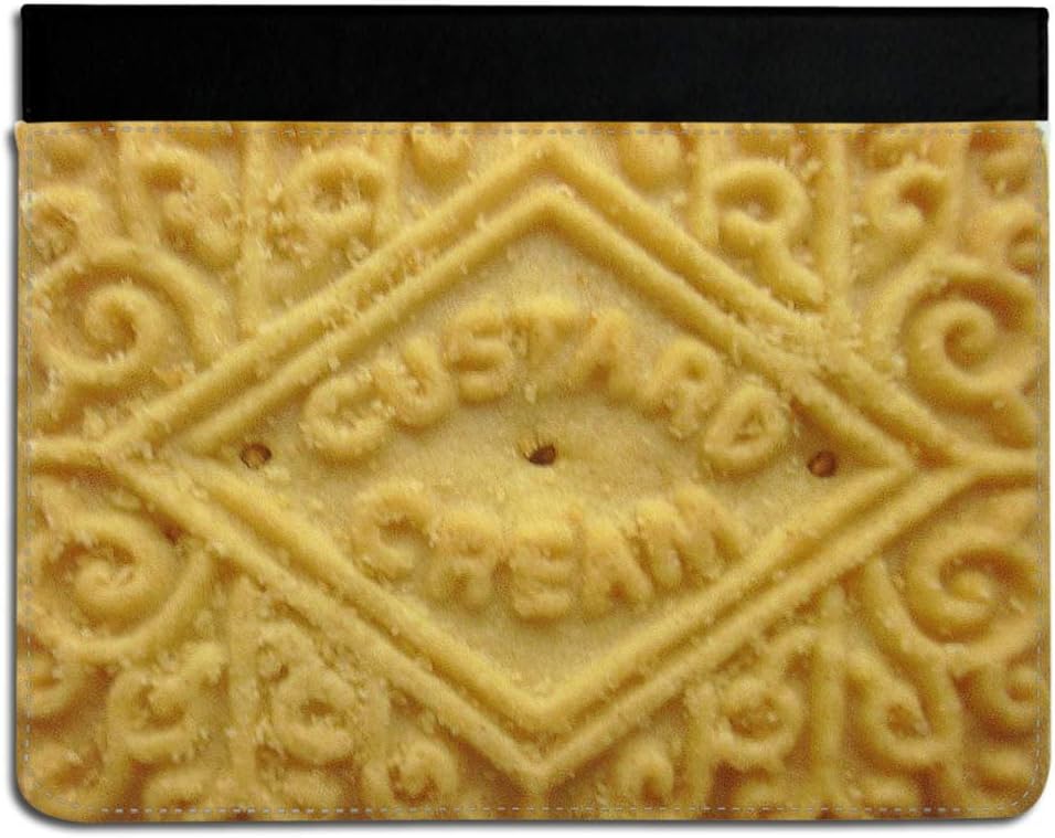 Custard Cream Biscuits Printed iPad Mini Black Leather Case