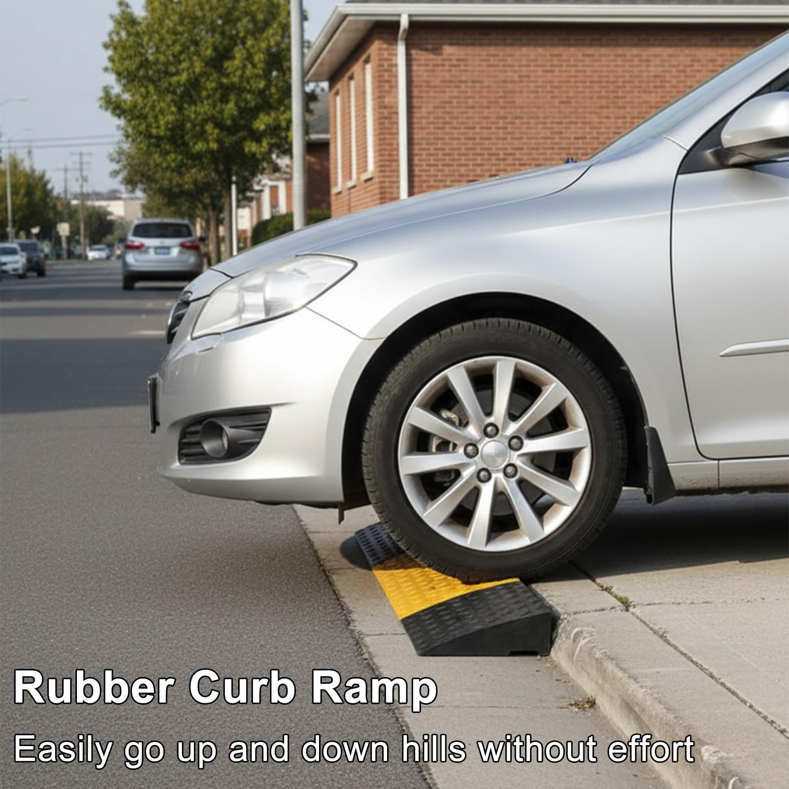 Rampas para Coches Goma, Rampa Escalon Capacidad de Carga de 3000 kg, para Muelles de Carga Bicicletas Vehículos Sillas de Ruedas y Almacenes(100x25x5cm/39x10x2in)