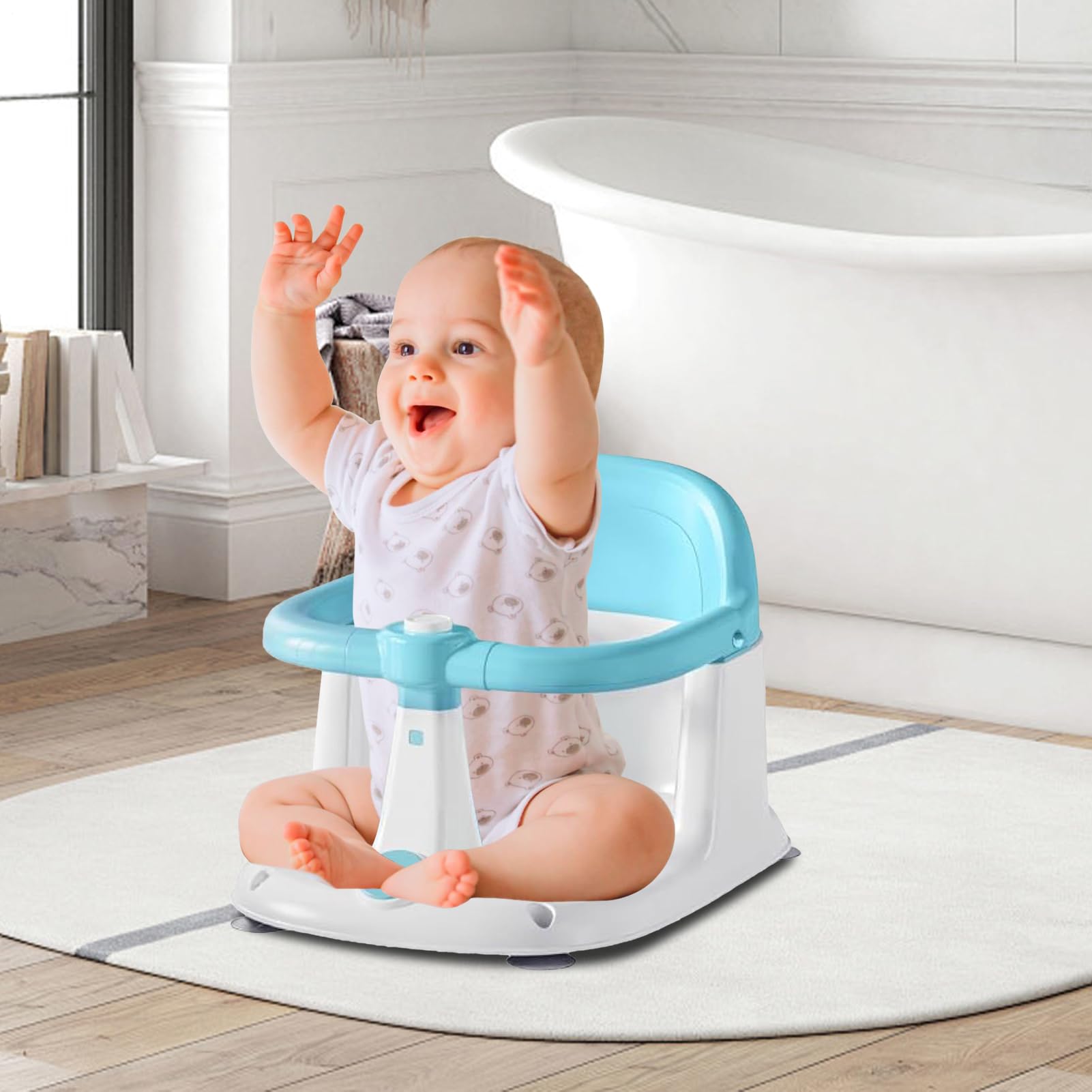 Sedia da Bagno per Bambini Seggiolino da bagno di supporto antiscivolo per | Sedia da doccia per seduta eretta per casa viaggio bambini ragazzi ragazze neo genitori famiglie attente alla s