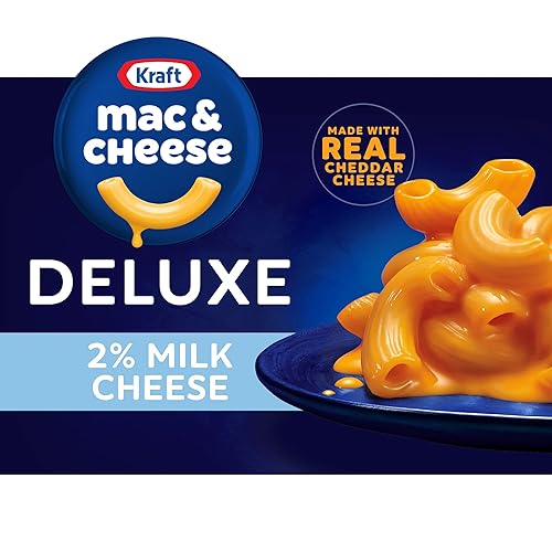 Kraft Cena de macarrones y queso de lujo con salsa hecha de 2% queso de leche, caja de 14 onzas