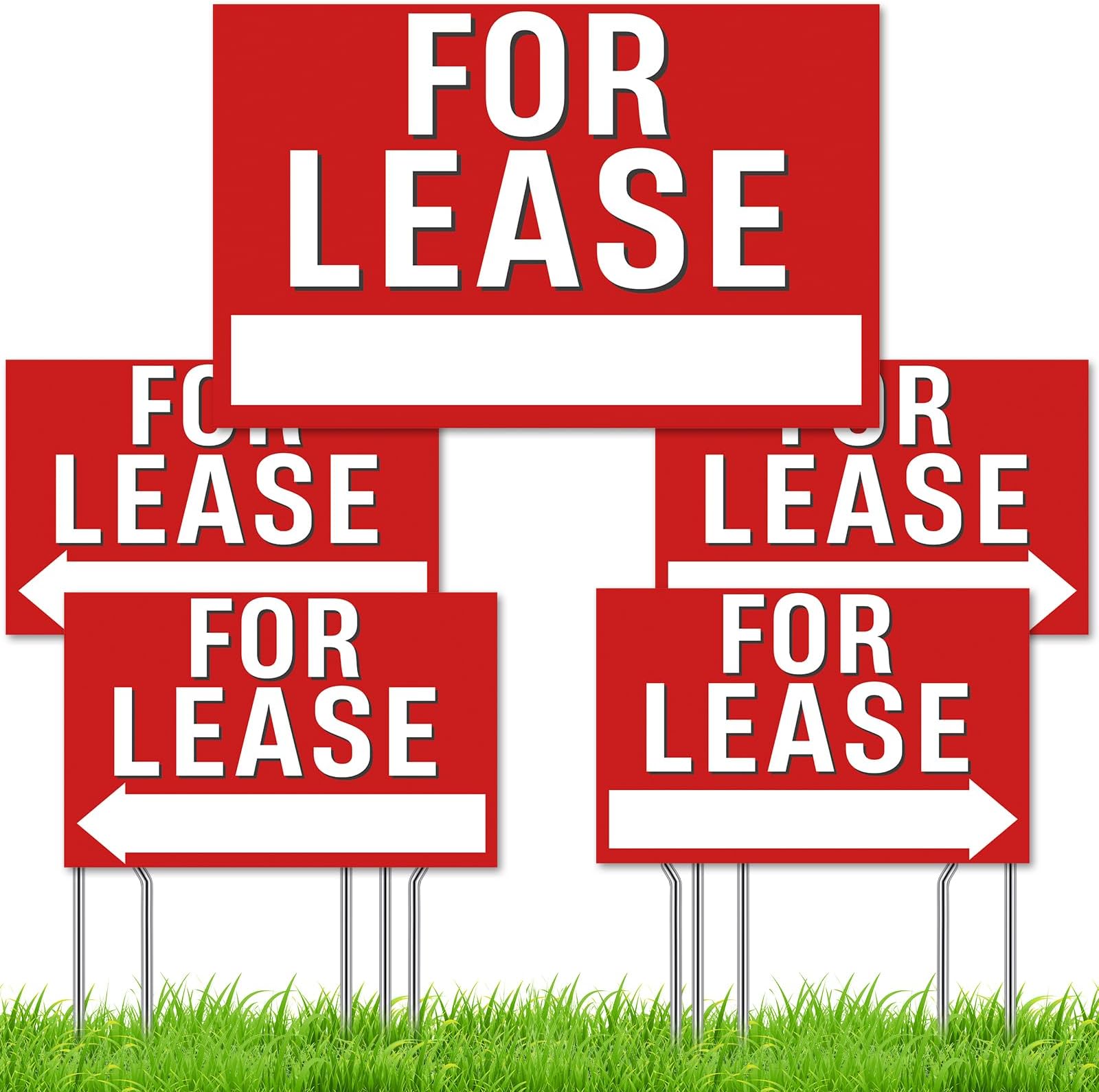 Amazon.com: Mumufy 5 Pcs 12 x 16 Inch for Rent Sign with Stand Double ...