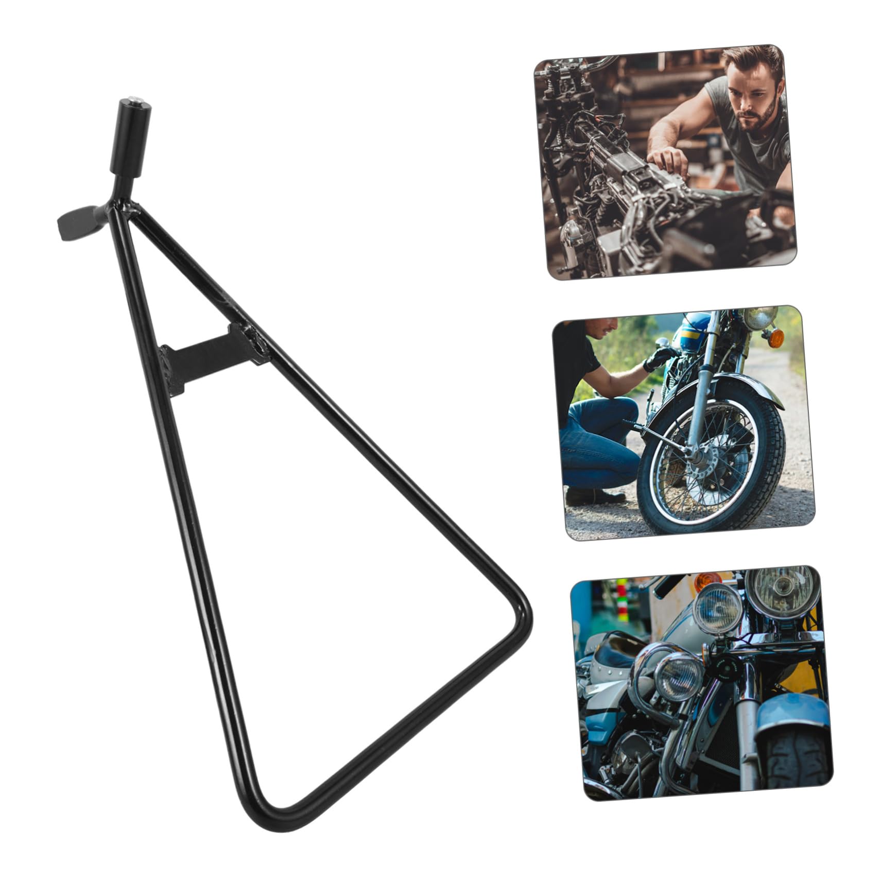 Béquille Triangulaire de Moto en Fer Noir, Support Latéral
