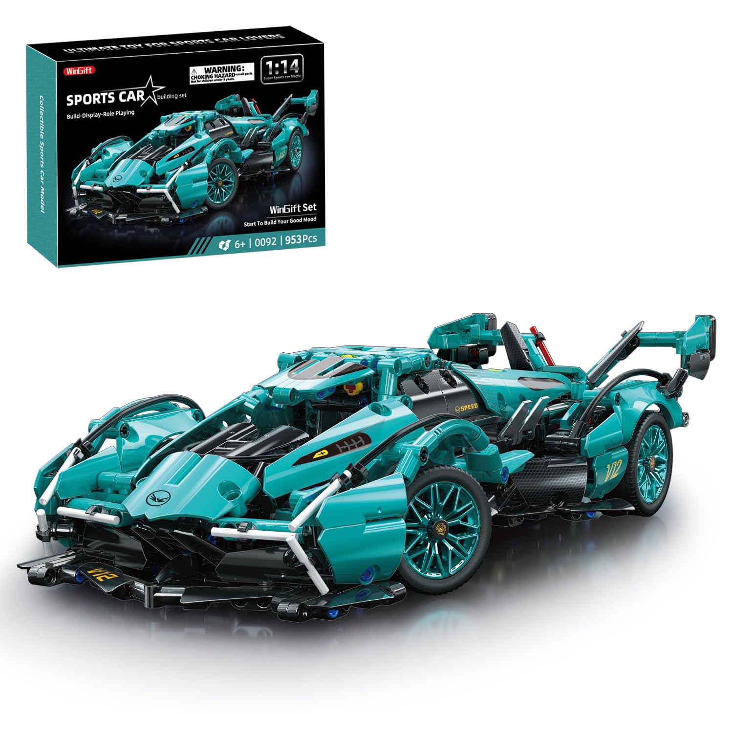 953 Piece Sports Car Building Blocks Toys Boys or Adults Kits, 1:14 Race Car Model Building Set, Adult Collectible Model Cars Set to Build, STEM Super Cars Sets for Boys Girls Age 6-12, 8-14