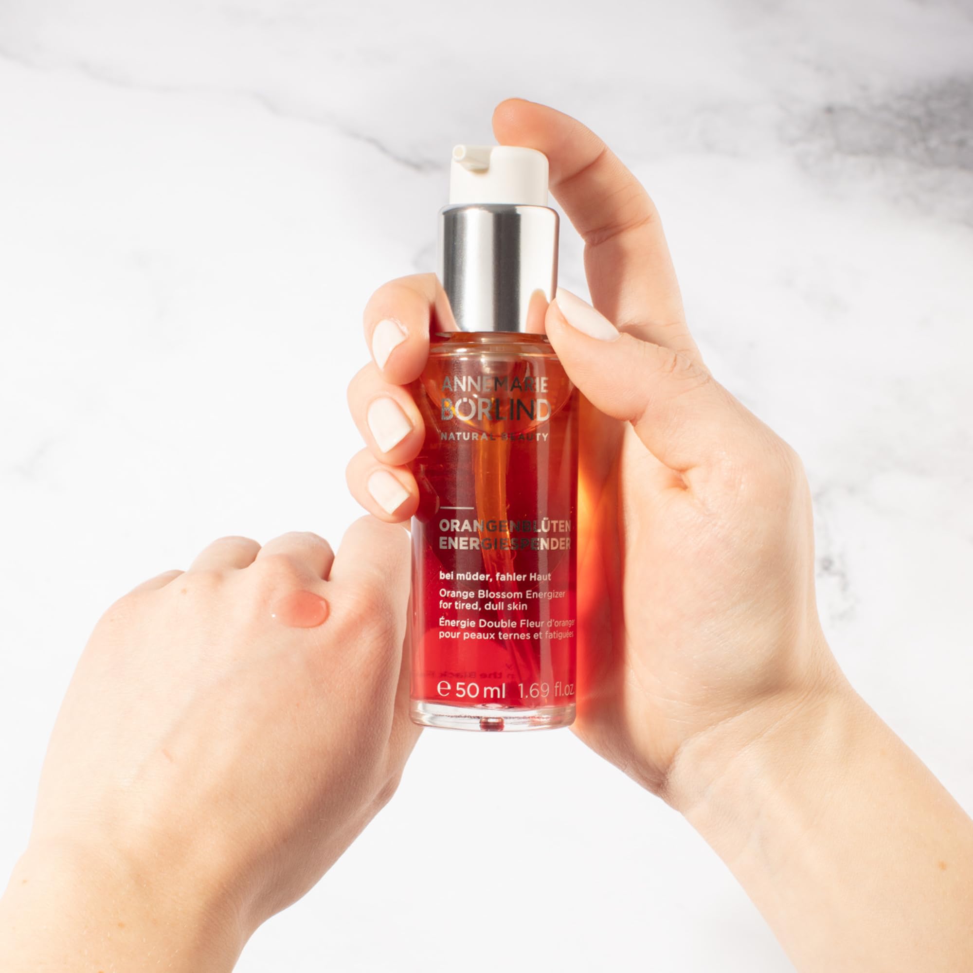 ANNEMARIE BÖRLIND ORANGENBLÜTEN ENERGIESPENDER (50ml) & Gratis System Absolute Augencreme Probe - Gesichtsöl für Glow & Frischen Teint, Pflege Für Spannkraft & Vitalität, Vegan
