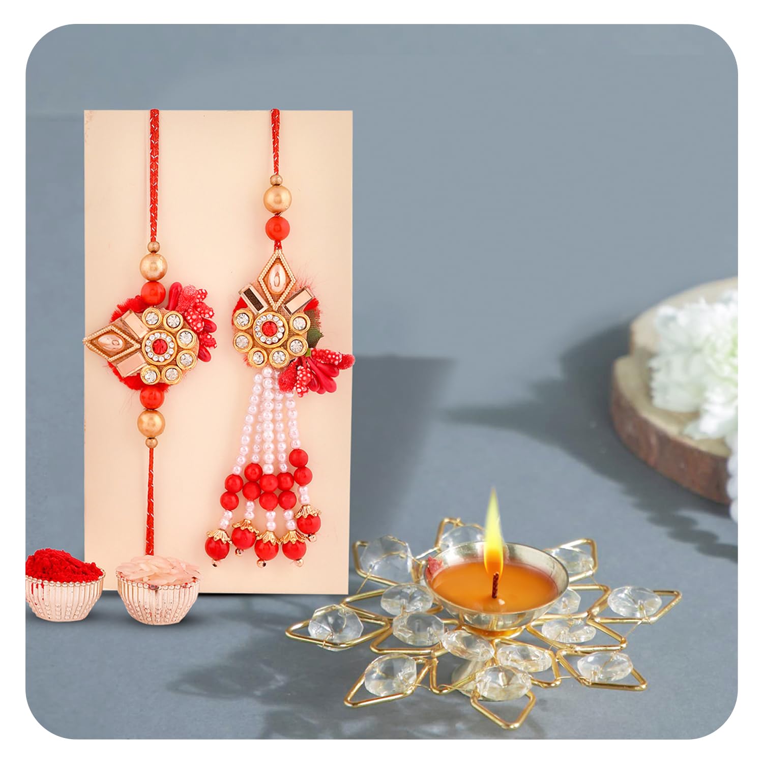 71Un4lsDUnL._SL1500_ CraftVatika Rakhi Set Gift...