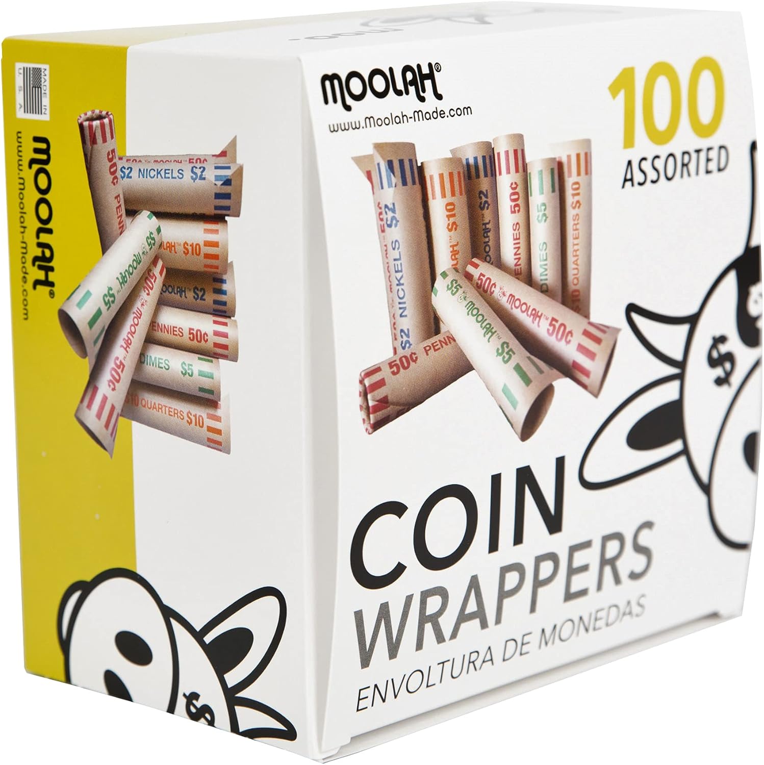 Moolah Assorted Coin Wrappers, 100 Count (729100) Amazon.co.uk