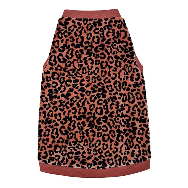 Foto 6 de 6 de Kotomoda Camiseta de gato Leopard terciopelo orgánico para Sphynx y gatos desnudos (XS)
