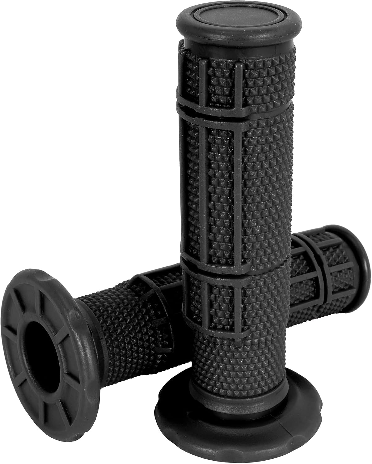 RUTU 7/8" ATV Grips 22mm Handlebar Grips with Anti-Slip Tread, TPR Rubber Quad Grips, Universal Fit for ATV, Quad, 4 Wheeler