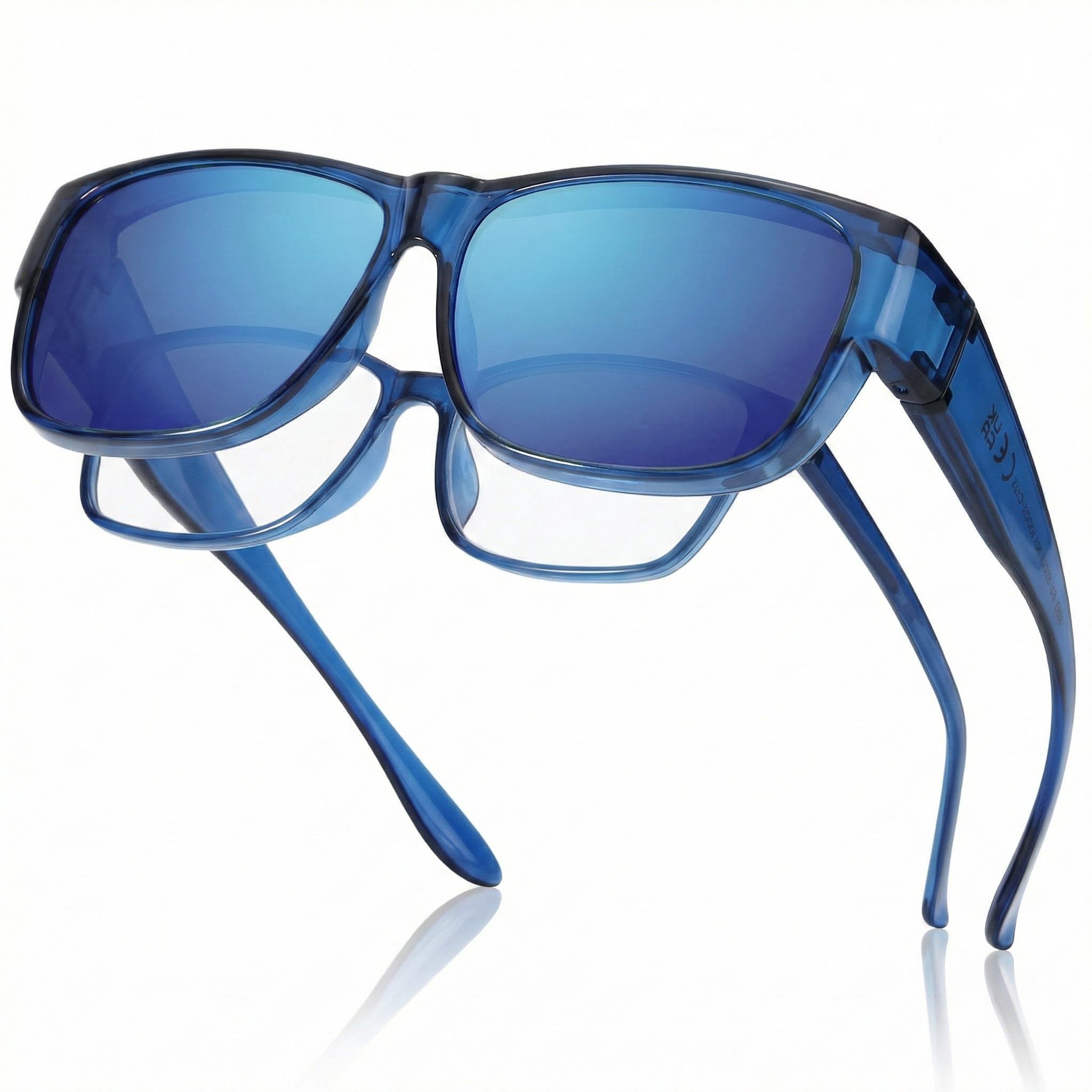 Myiaur Überzieh Sonnenbrille für Herren Polarisiert mit UV400 Schutz, für Brillenträger, Autofahren, Alltag & Strand