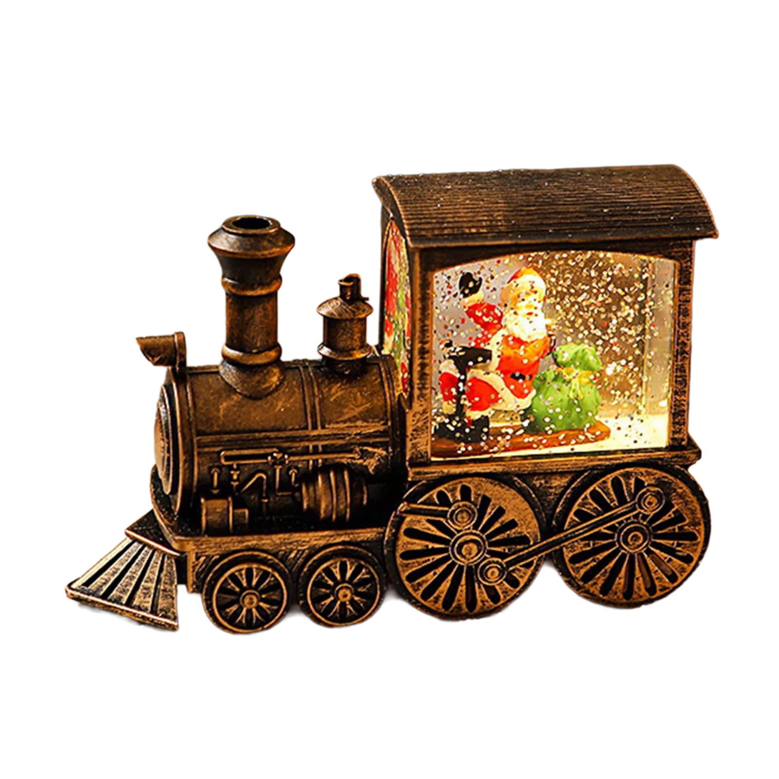 Nucelit Festival Santa on a Train Ornament Delicate Santa Snowman Train Decoration Suitable for Gift Give Occasion