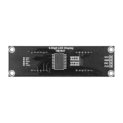 Miniatura 6 de Módulo de visualización de tubo digital, 6 segmentos digitales LED 6 dígitos 7 segmento 0.56 pulgadas TM1637 chip de unidad accesorio rojo