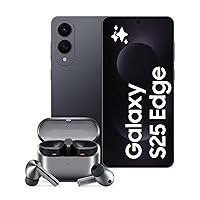Samsung Galaxy S25 Edge con Galaxy Buds3 Pro Graphite, Auricolari in