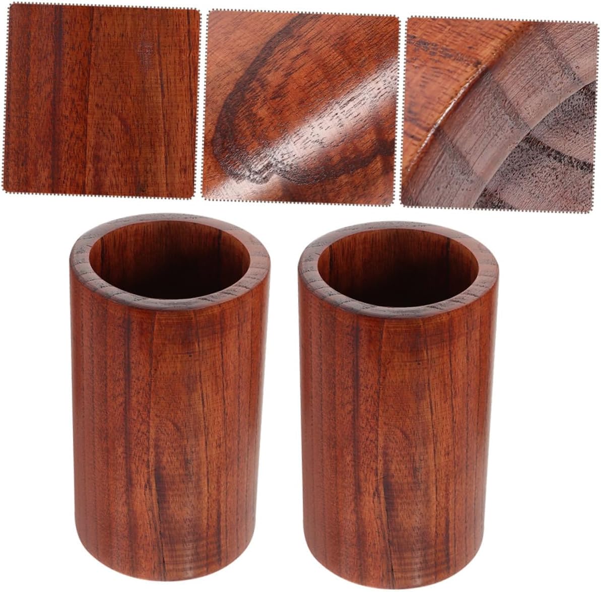 Mobestech 2pcs Wooden Utensil Holder Natural Jujube Kitchen Organizer for Spoons and Chopsticks Stylish Cutlery Storage for Countertops