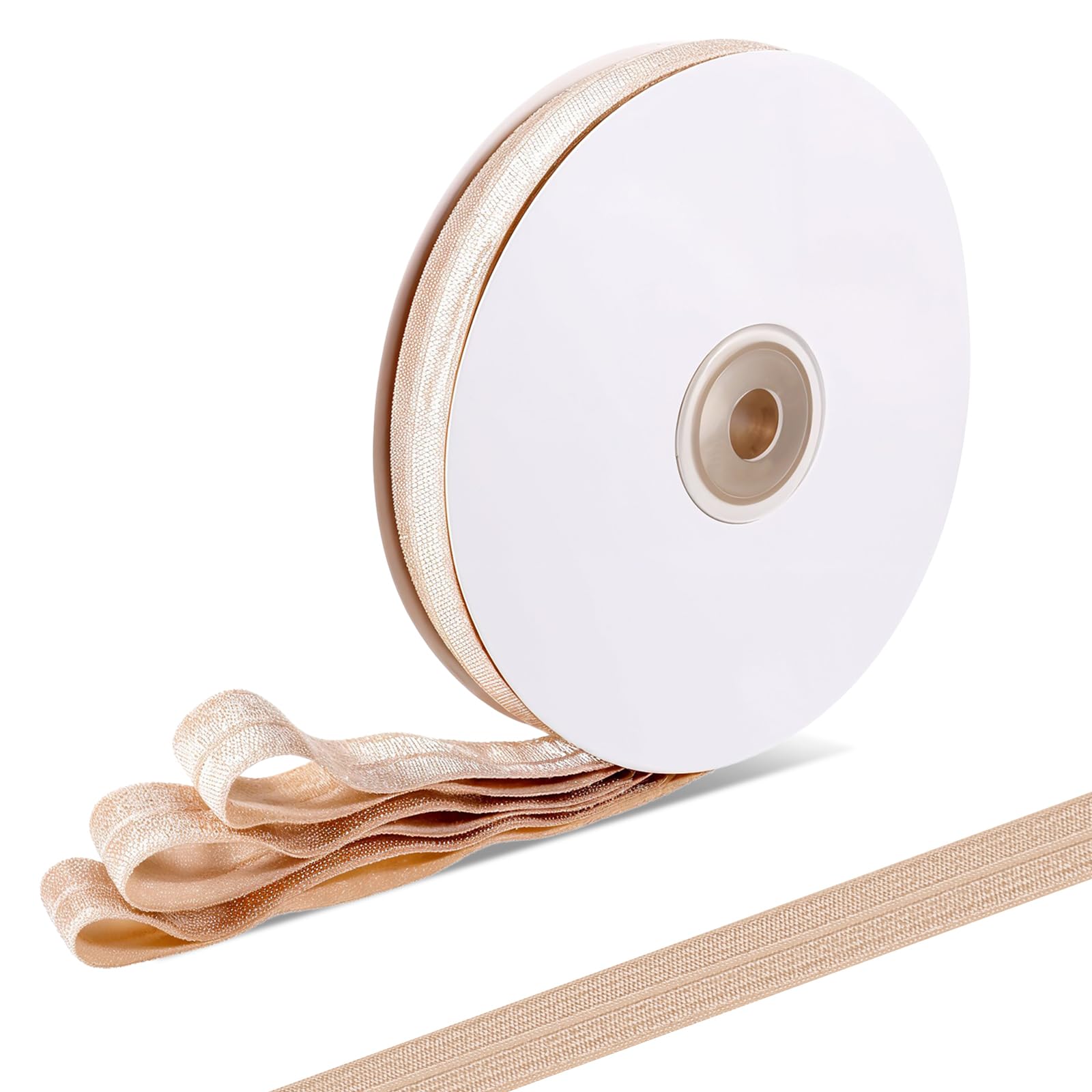 Clothing Non-Slip Stretchy Elastic Band, Non-Slip Stretchy Silicone Elastic Bands, Skin-Colored Nylon Elastic Band for Sewing for DIY Garment Accessory & Hairbow (Skin Color)