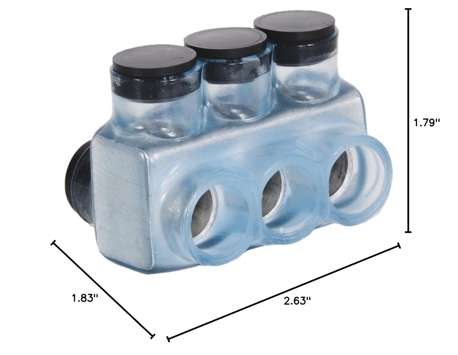 Polaris Vision Tap IPLD3/0-3CB Insulated Connector-3 Port Dual-Sided Entry-3/0-6 AWG-1 Pack-Clear