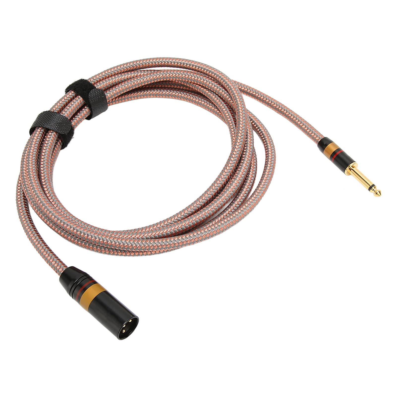 Vergoldetes 6,35-mm-auf-XLR-Stecker-Soundkabel für Lautsprecher, Mixer, Studiokonsolen, 9,8 Fuß Langes Kabel für Audiophile, Kompatibel mit Mikrofonen und Verstärkern
