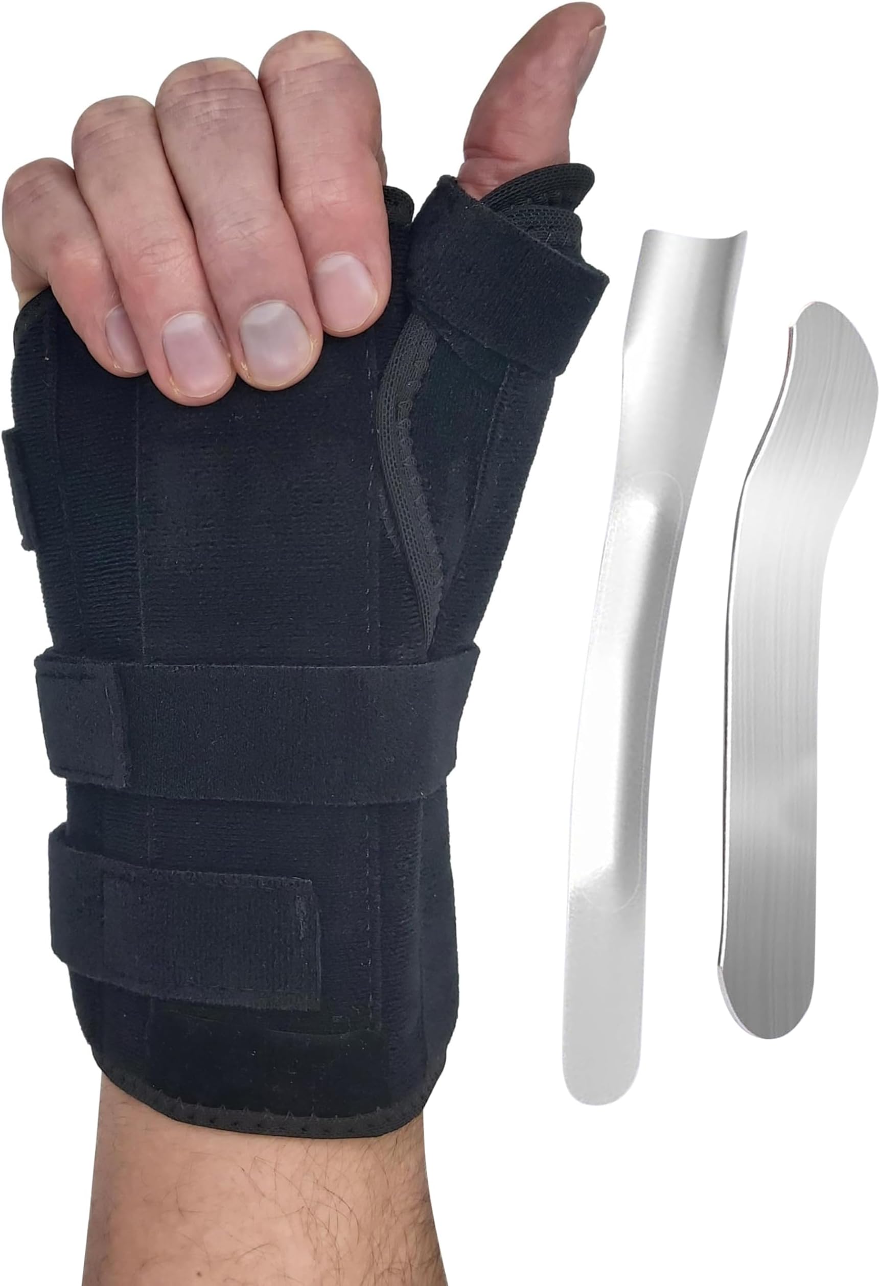 Thumb Spica Splint & Wrist Brace | Both a Wrist Splint and Thumb Splint to Support Sprains, Tendinosis, De Quervain's Tenosynovitis, Fractures | Trigger Thumb Brace for Carpal Tunnel (RIGHT S/M)