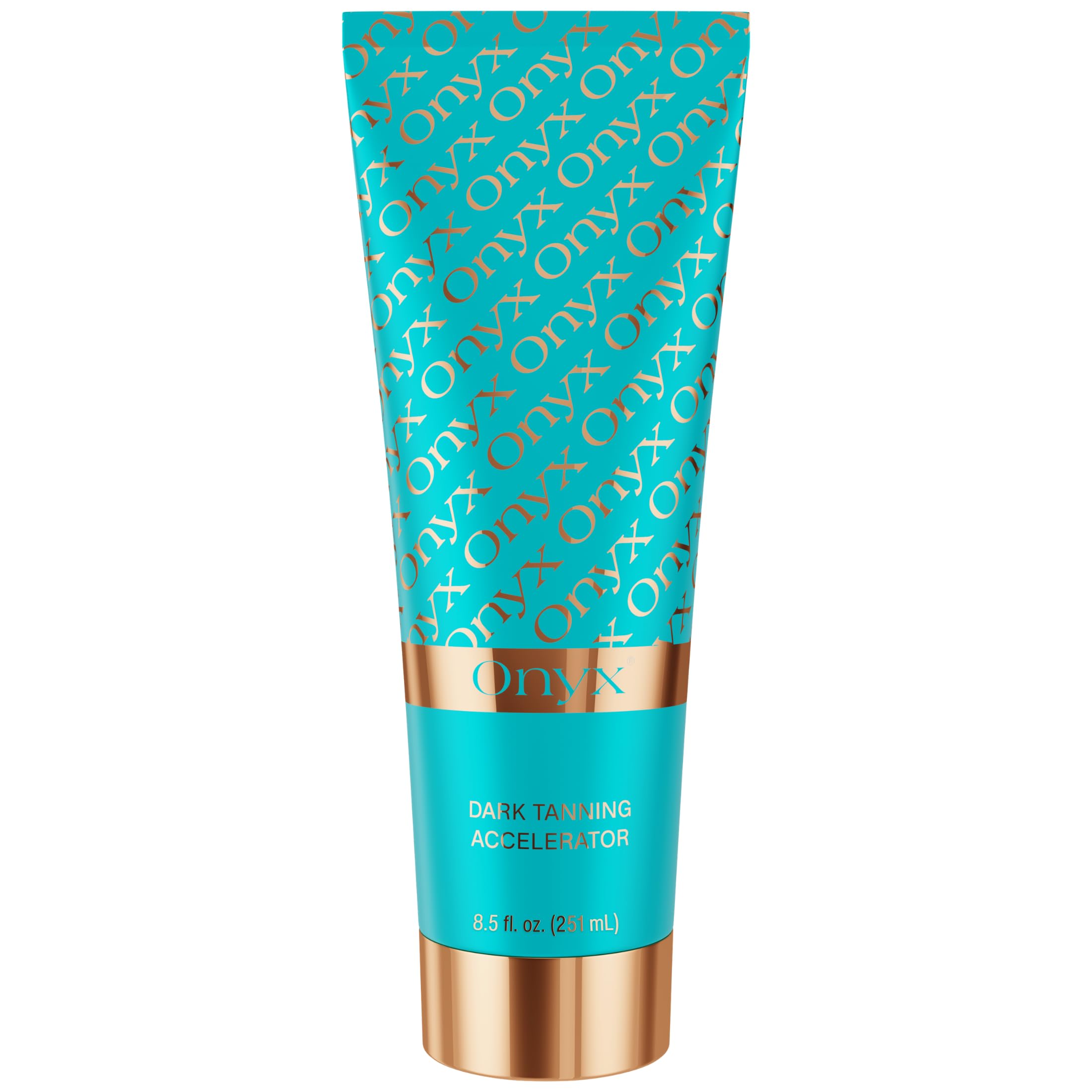 Onyx Strongest Dark Super Acceleratore Abbronzatura Corpo Senza DHA per Solarium e Sole - Intensificatore Ultra con Tirosina e Olio di Sesamo | Lozione Bianca | 251 ml